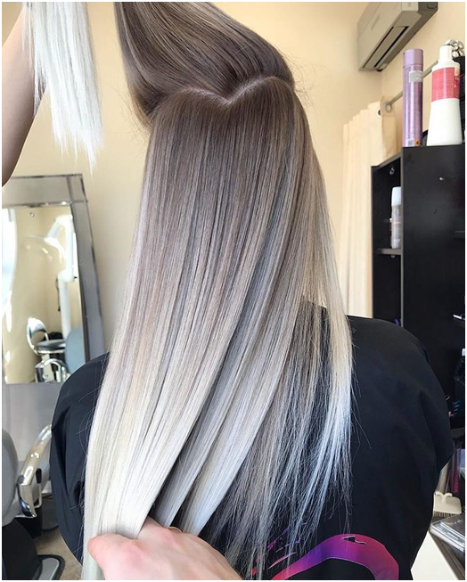 5. Color Gradient: Transitioning from Neutral Beige to White Tips
