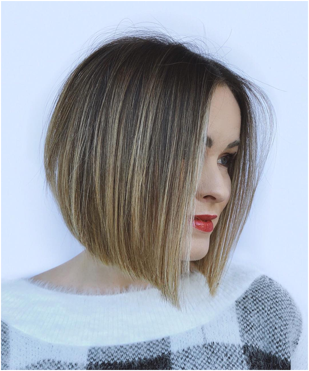 Timeless Appeal: The Classic Bob with Vertical Blonde Highlights